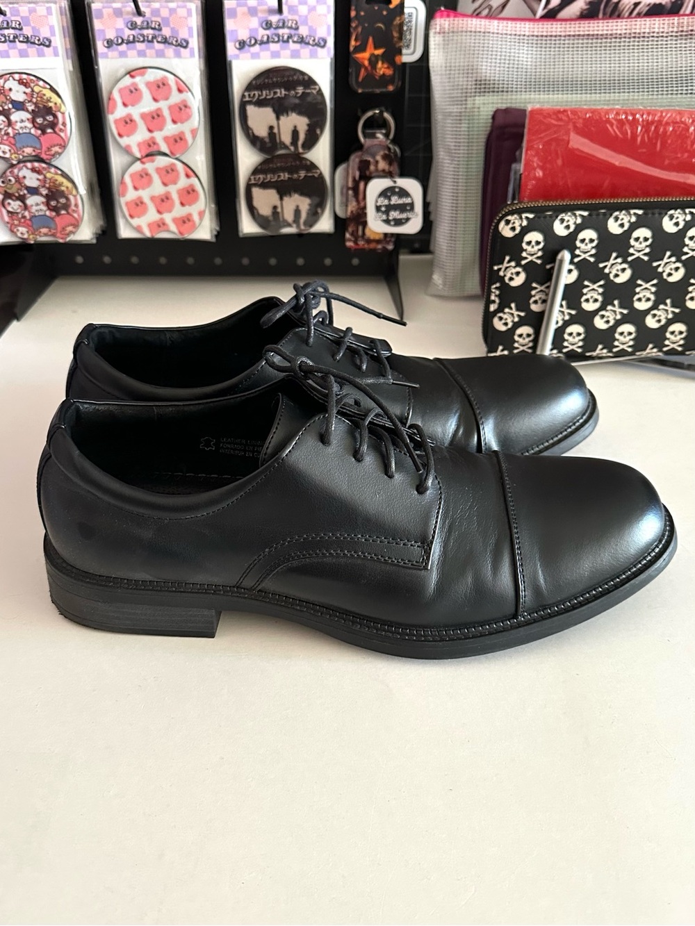 Dexter Men's Black Cap-Toe Dress Oxfords